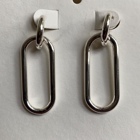 NEW Banana Republic Silver Earrings - Picture 5 of 5